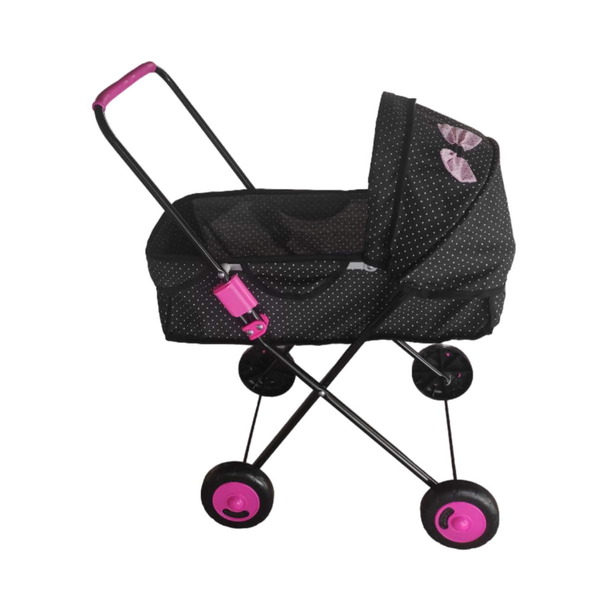 Carrinho de Boneca Xikitita Infantil Brinquedo De Passeio Para O Bebe Reborn De Sua Filha, Com Capota Dobrável, Trava Automática, Desmontável e Portátil.